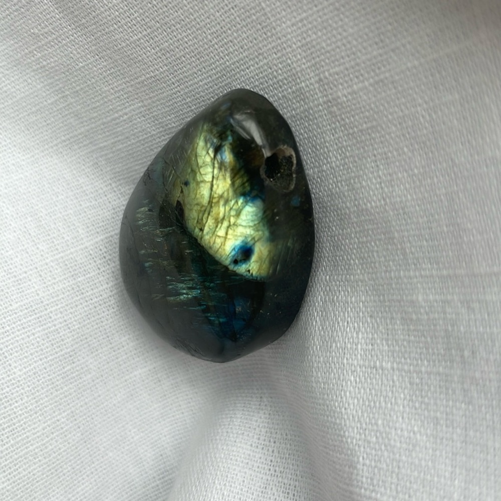 LABRADORITE Teardrop Shaped Crystal Pendant